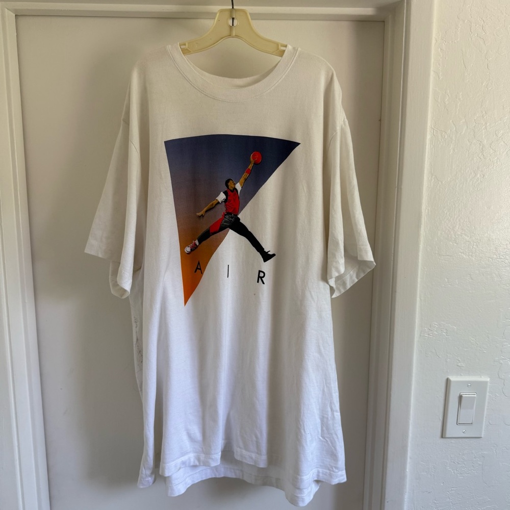 Jordan White Red Short Sleeve Tee